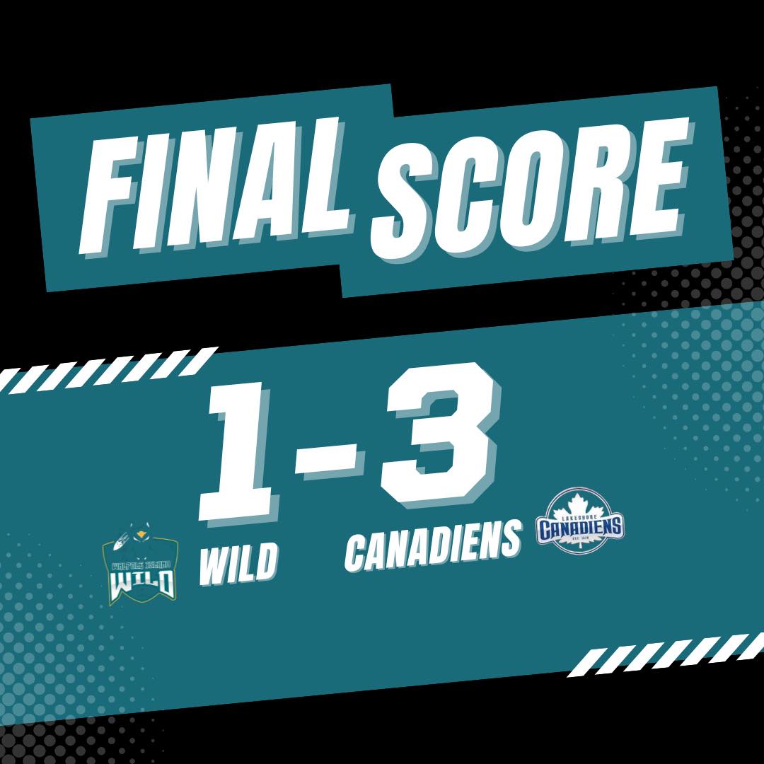 Wild lose 3-1 tonight against the Lakeshore Canadiens

Goal scored by #29 Aaron Highfield

#WalpoleIslandWild  #UnleashTheWild