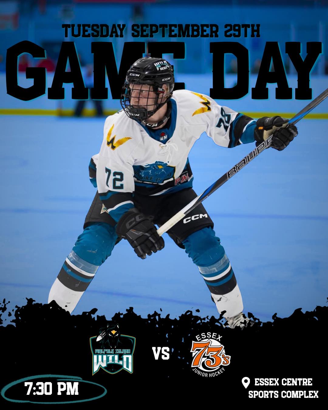 🚨AWAY GAME!🚨

The Walpole Island Wild are hitting the road for an away game against the Essex 73’s tomorrow September 29th!🏒

🗓️September 29th 2026
🕑7:30PM
🆚Essex 73’s
📍Essex Centre Sports Complex 

Bring the noise & Come cheer on your Walpole Island Wild!🐎

#walpolewild #letsgowild #pjhl #gameday