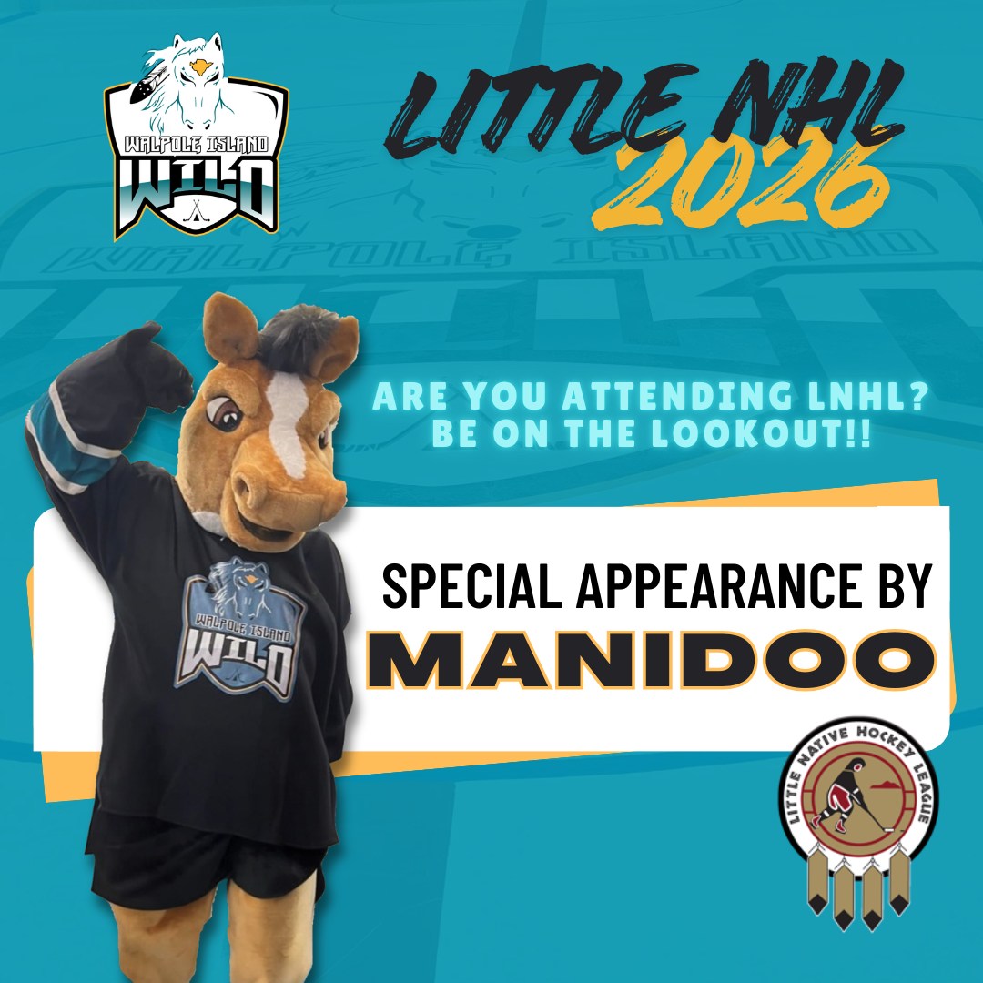 👀 Keep your eyes peeled, Little NHL fans!

Our Walpole Island Wild mascot, Manidoo, will be making a special appearance at this year’s Little NHL in Markham! 🏒🔥

Be on the lookout around the rink — you never know when Manidoo might pop up for photos, high-fives, and some Wild spirit! 📸🙌

#UnleashTheWild  #LittleNHL #WalpoleIslandWild #LNHL